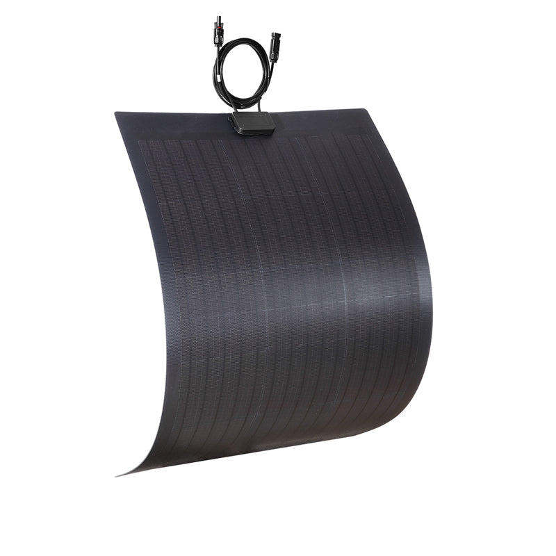 Load image into Gallery viewer, LensunSolar 80W 12V Full Black Flexible Solar Panel