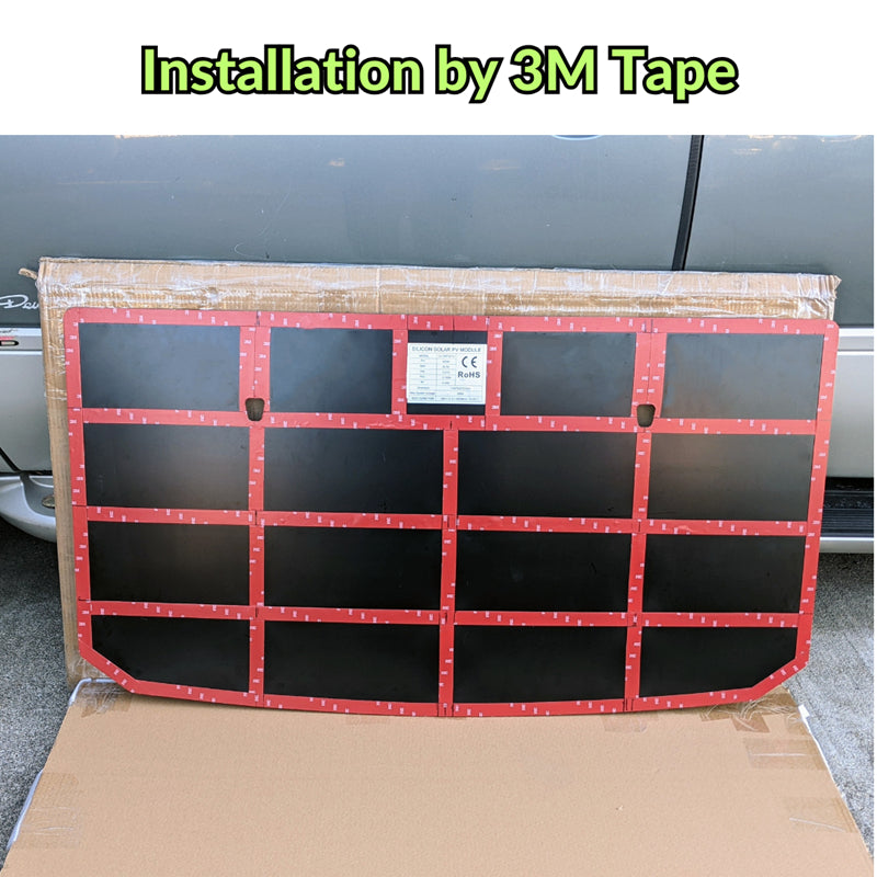 Load image into Gallery viewer, Toyota FJ Cruiser Lensun 105W 12V Hood/Bonnet Flexible Solar Panel