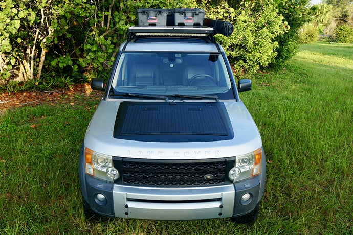 Expérience d'installation de panneaux solaires sur capot pour Land Rover Discovery LR3/LR4 110 W 