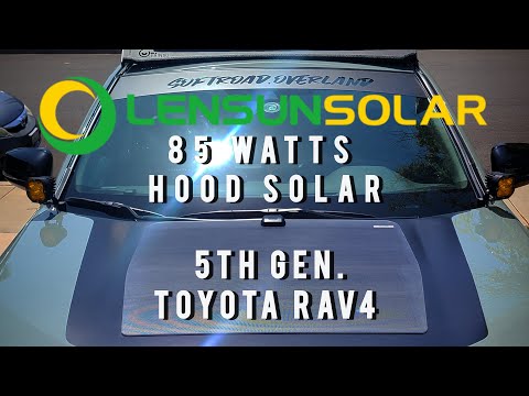 Lensun Solar 85W Hood Solar Panel 5th Gen. Toyota RAV4 Review - PK.Adventures