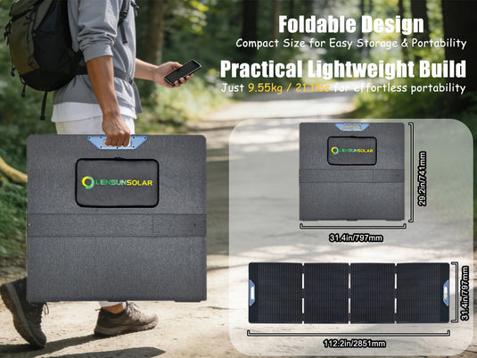 LensunSolar 400W Waterproof Foldable Solar Panel