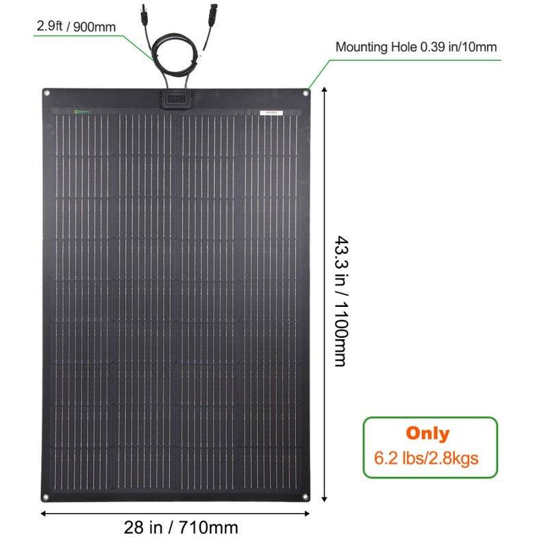 Chargez l&#39;image dans la visionneuse de la galerie, LensunSolar 150W 12V Flexible Solar Panel
