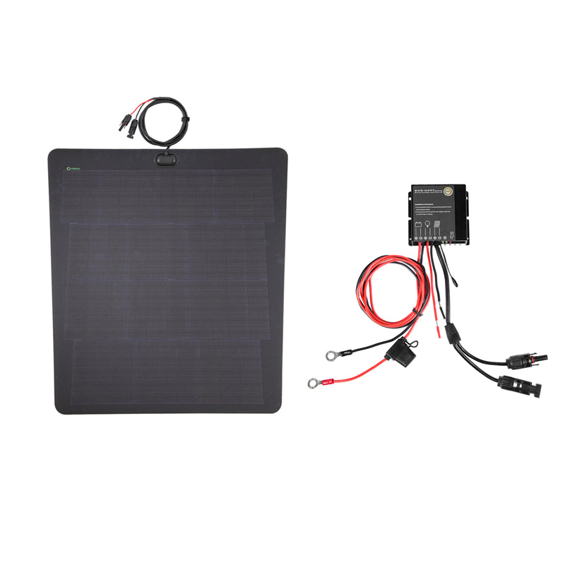 Laden Sie das Bild in Galerie -Viewer, 2015 GMC Sierra 2500HD Lensun 65W 12V Hood Flexible Solar Panel
