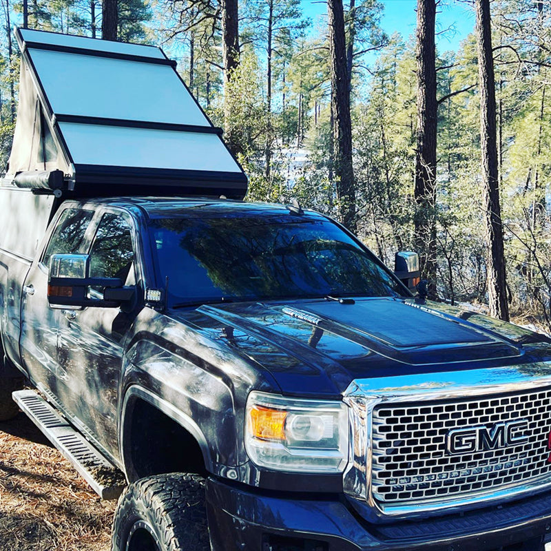 Load image into Gallery viewer, 2015 GMC Sierra 2500HD Lensun 65W 12V Hood Flexible Solar Panel
