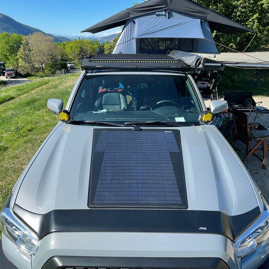 Hood solar panel