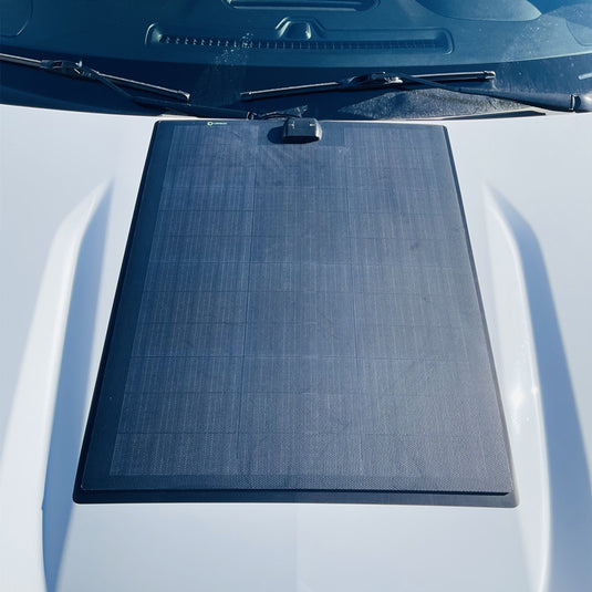 Chevrolet Silverado 1500 Z71 Trail Boss (2019-2022) Lensun 60W Hood Flexible Solar Panel