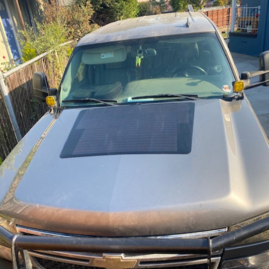 Chevrolet Silverado 2500HD (2001-2006) Lensun 100W Hood Flexible Solar Panel