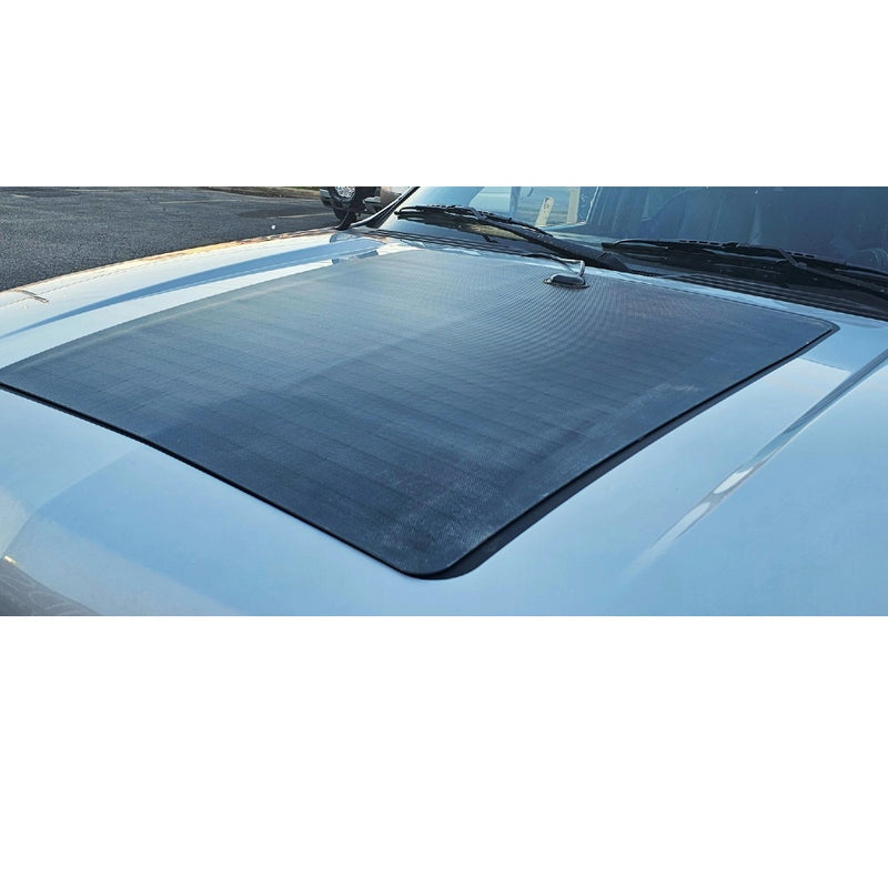 تحميل الصورة إلى عارض المعرض، Chevrolet_Suburban_Lensun_100W_Hood_Flexible_Solar_Panel-1
