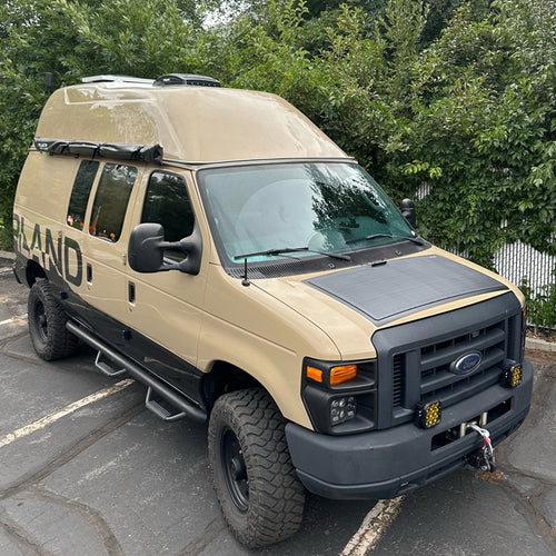 Ford Cargo Van (2018-Present) E250 E350 E450 Lensun 105W Hood Solar Panel