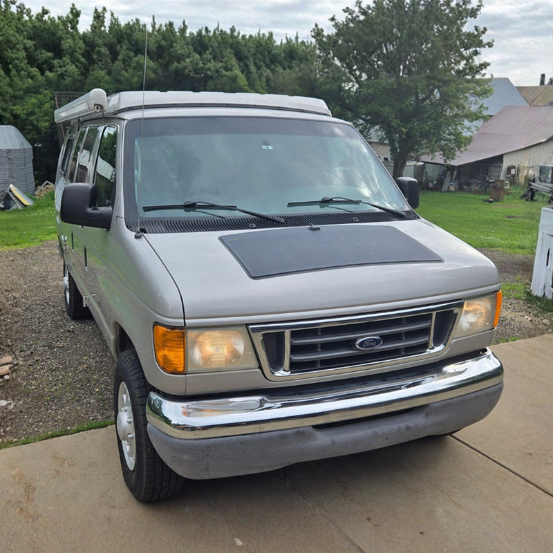 Load image into Gallery viewer, Ford-Econoline-E150-E250-E350-Van-Lensun-90W-Hood-Solar-Panel-3
