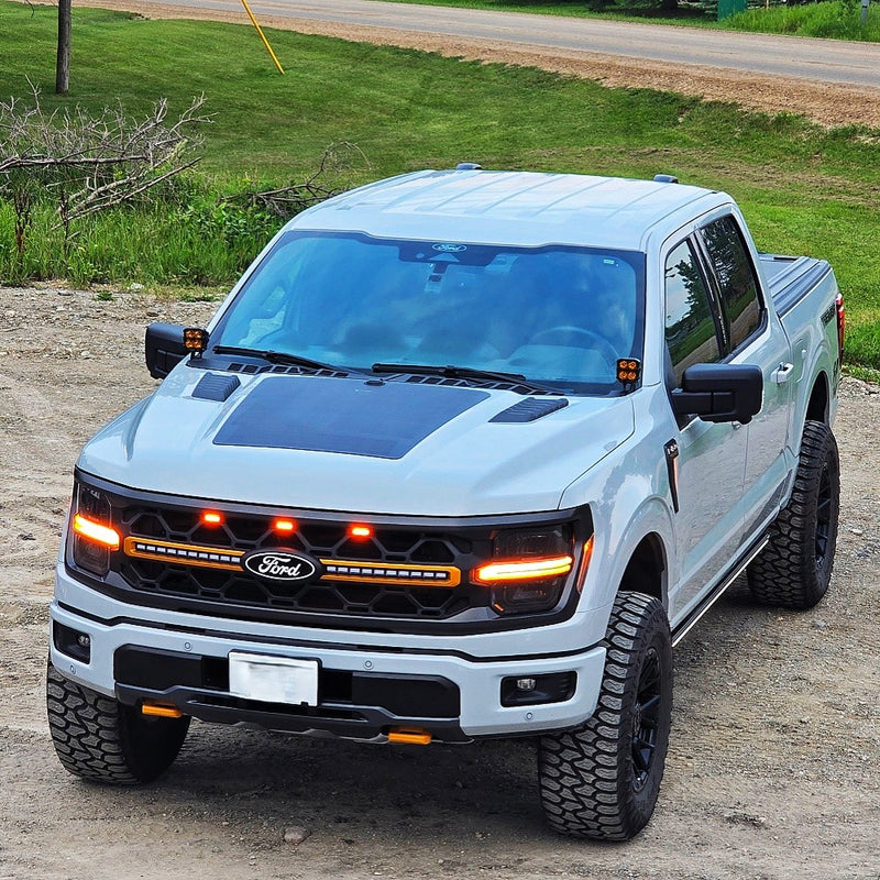 Load image into Gallery viewer, Ford-F-150-Tremor-Lensun-100W-Hood-Solar-Panel-1
