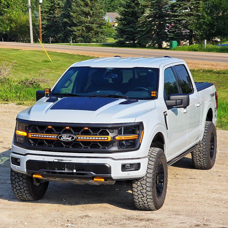 Load image into Gallery viewer, Ford-F-150-Tremor-Lensun-100W-Hood-Solar-Panel
