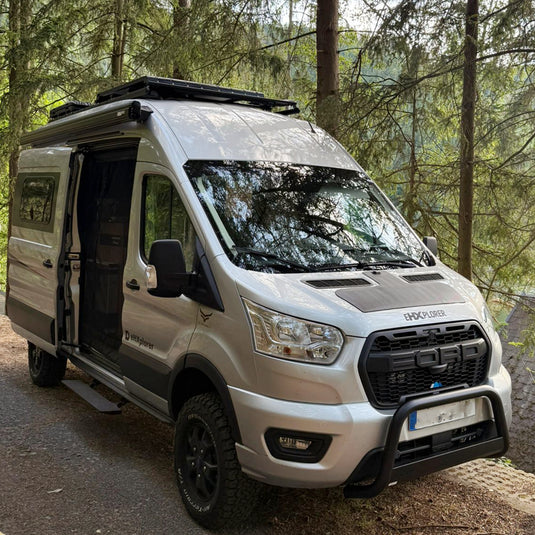 Ford-Transit-Cargo-Lensun-40W-12V-Hood-Flexible-Solar-Panel-1