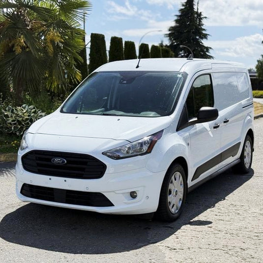 Ford-Transit-Connect-Lensun-70W-Hood-Solar-Panel