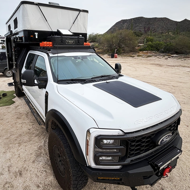 تحميل الصورة إلى عارض المعرض، Ford_Super_Duty_F250_Lensun_98W_Hood_Solar_Panel_5
