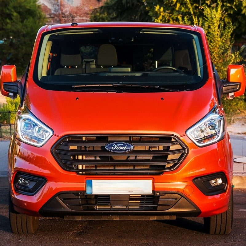 Load image into Gallery viewer, Ford_Transit_Custom_Lensun_46W_Hood_Flexible_Solar_Panel
