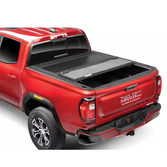 GMC-Canyon-RealTruck-UnderCover-Hard-Tonneau-Cover-Lensun-250W-Flexible-Solar-Panel