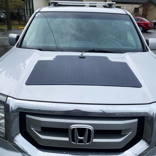Honda_Pilot_Lensun_75W_12V_Hood_Flexible_Solar_Panel_1