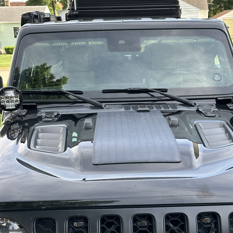 Load image into Gallery viewer, Jeep Gladiator JT (2021-Present) Lensun 50W Hood/Bonnet Flexible Solar Panel
