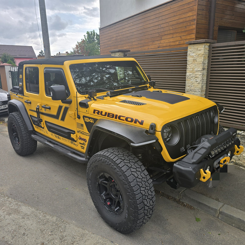 تحميل الصورة إلى عارض المعرض، لوحة شمسية مرنة Lensun 50W لغطاء/غطاء محرك Jeep Wrangler JLU Rubicon (2018-Present)
