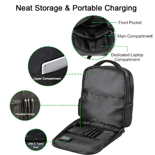 Lensun 20W Waterproof Solar Backpack, USB & Type-C Port – LensunSolar