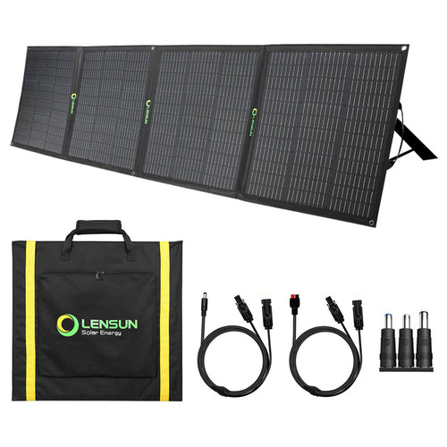 Lensun 200W Folding Solar Panel for Power Station 12V Battery