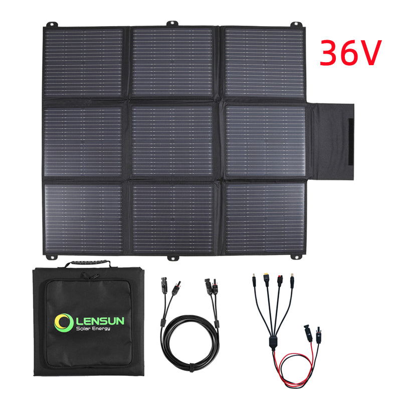 Load image into Gallery viewer, Lensun 200W 36V Portable Solar Panel Blanket for 24V Battery
