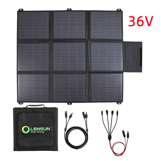 Lensun 200W 36V Portable Solar Panel Blanket for 24V Battery