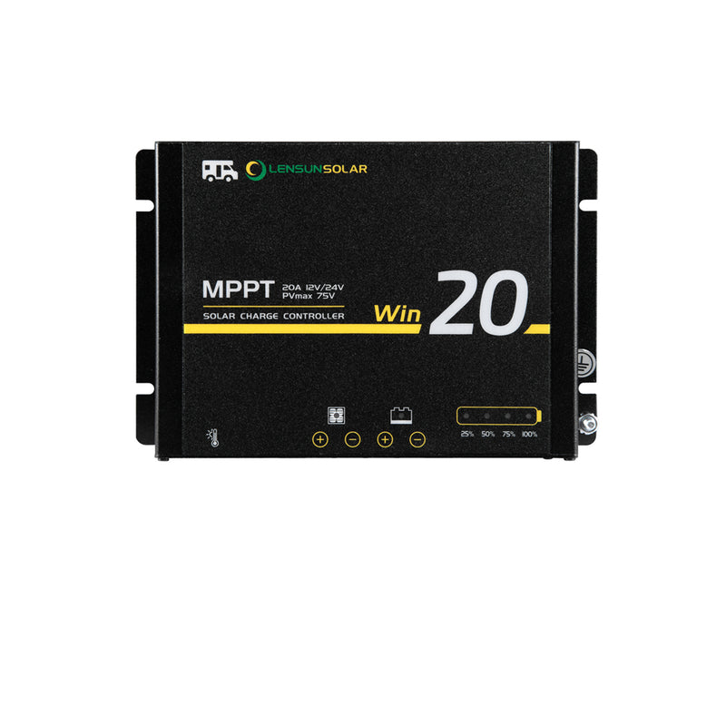 تحميل الصورة إلى عارض المعرض، Lensun-20A-Waterproof-MPPT-Solar-Controller-for-Lithium-AGM-GEL-Battery
