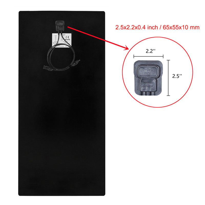 Chargez l&#39;image dans la visionneuse de la galerie, Panneau solaire flexible LensunSolar 100 W avec boîte de jonction arrière
