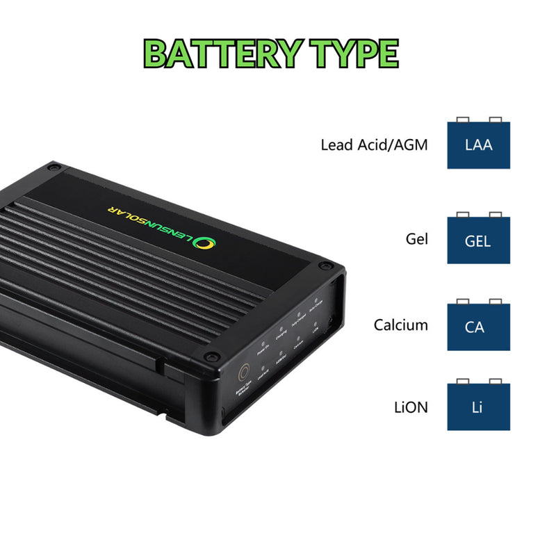 Load image into Gallery viewer, LensunSolar 20A 40A 12V DC to DC Dual Battery MPPT Charger Controller and Battery Types Supported
