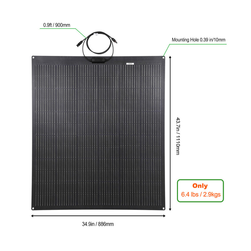 تحميل الصورة إلى عارض المعرض، Lensun_200W_Flexible_Solar_Panel_Advanced_N_type_solar_cells_25__efficiency_01

