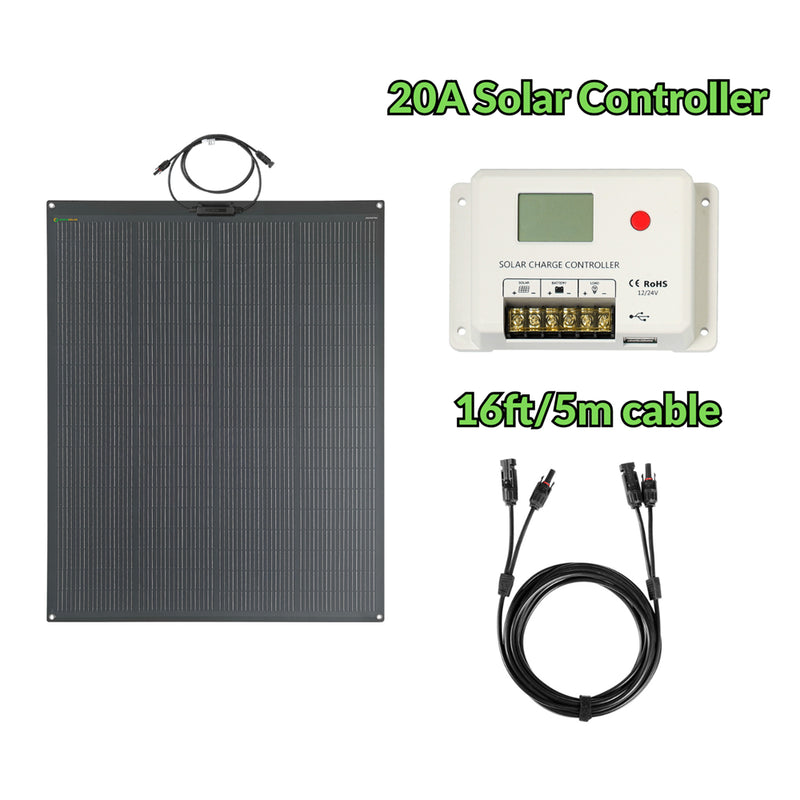 تحميل الصورة إلى عارض المعرض، Lensun_200W_Flexible_Solar_Panel_Advanced_N_type_solar_cells_25__efficiency
