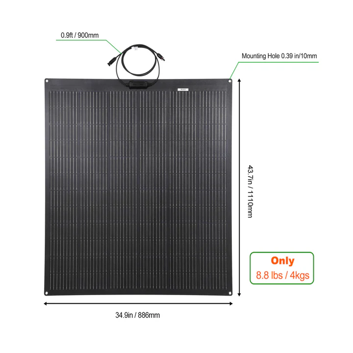 تحميل الصورة إلى عارض المعرض، Lensun_400W_12V_Flexible_Solar_Panel

