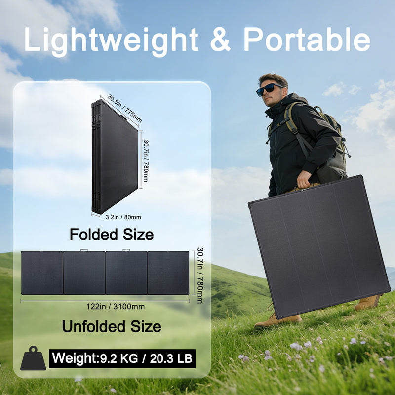 Load image into Gallery viewer, Lensun Waterproof 500W Portable Solar Panel Suitcase
