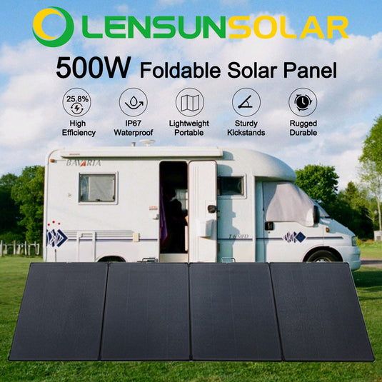 Lensun_Waterproof_500W_Portable_Solar_Panel_Suitcase