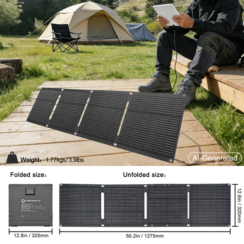 Load image into Gallery viewer, Lensunsolar-60W-Waterproof-Foldable-Solar-Panel
