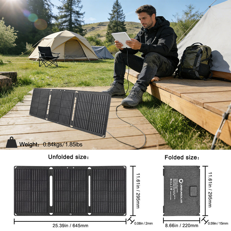 تحميل الصورة إلى عارض المعرض، Lensunsolar_30W_Waterproof_Foldable_Solar_Panel_3
