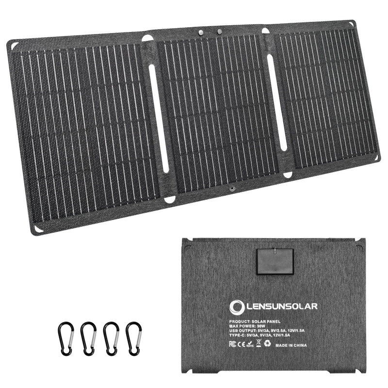 تحميل الصورة إلى عارض المعرض، Lensunsolar_30W_Waterproof_Foldable_Solar_Panel_7
