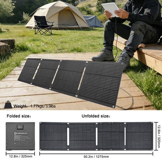 Lensunsolar 60W Waterproof Foldable Solar Panel