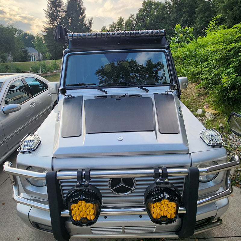 تحميل الصورة إلى عارض المعرض، لوحة شمسية مرنة Lensun 135W لغطاء محرك السيارة Mercedes-Benz G-Wagen G-Class
