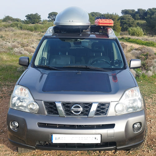 نيسان إكس تريل الجيل الثاني (2007-2013) لوحة شمسية مرنة بقوة 85 واط لغطاء المحرك/غطاء المحرك