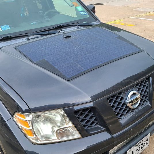 Nissan Frontier (2005-2021) Lensun 100W  Hood Flexible Solar Panel