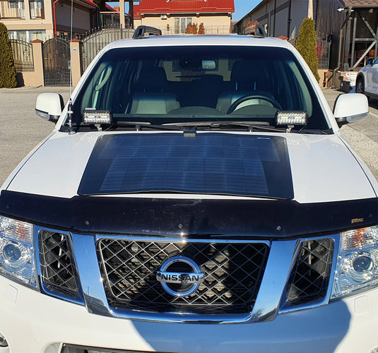 Nissan Pathfinder 4th Gen (2012-2021) Lensun 90W Hood Flexible Solar Panel-1