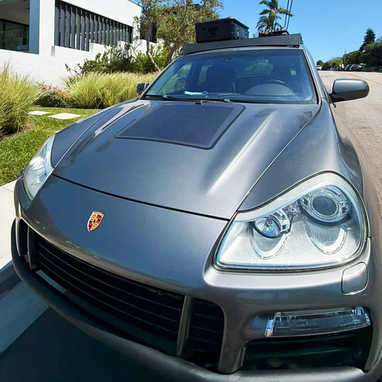 Porsche-Cayenne-Lensun-75W-Hood-Bonnet-Flexible-Solar-Panel-3