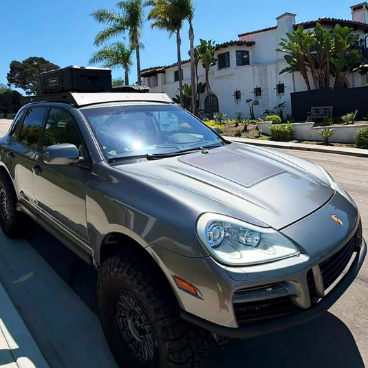 Porsche-Cayenne-Lensun-75W-Hood-Bonnet-Flexible-Solar-Panel-6