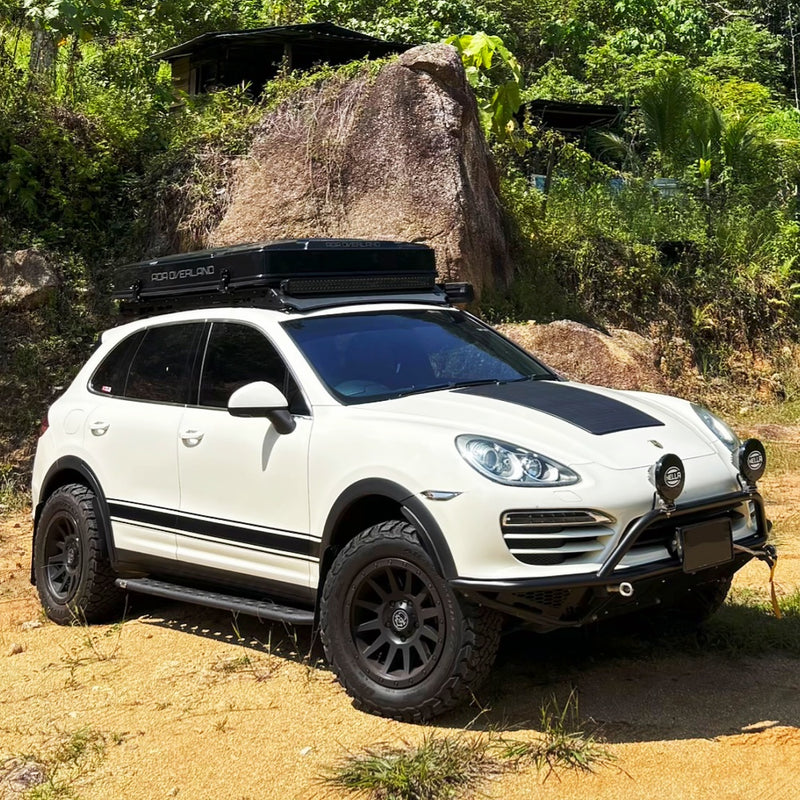 Load image into Gallery viewer, Porsche_Cayenne_2nd_Gen_Lensun_75W_Hood_Solar_Panel_2
