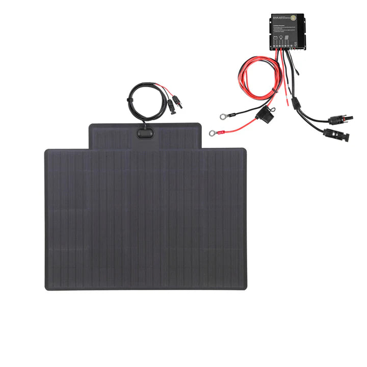 تحميل الصورة إلى عارض المعرض، Rang_Rover_Sport_HSE_Lensun_95W_Hood_Bonnet_Flexible_Solar_Panel_2
