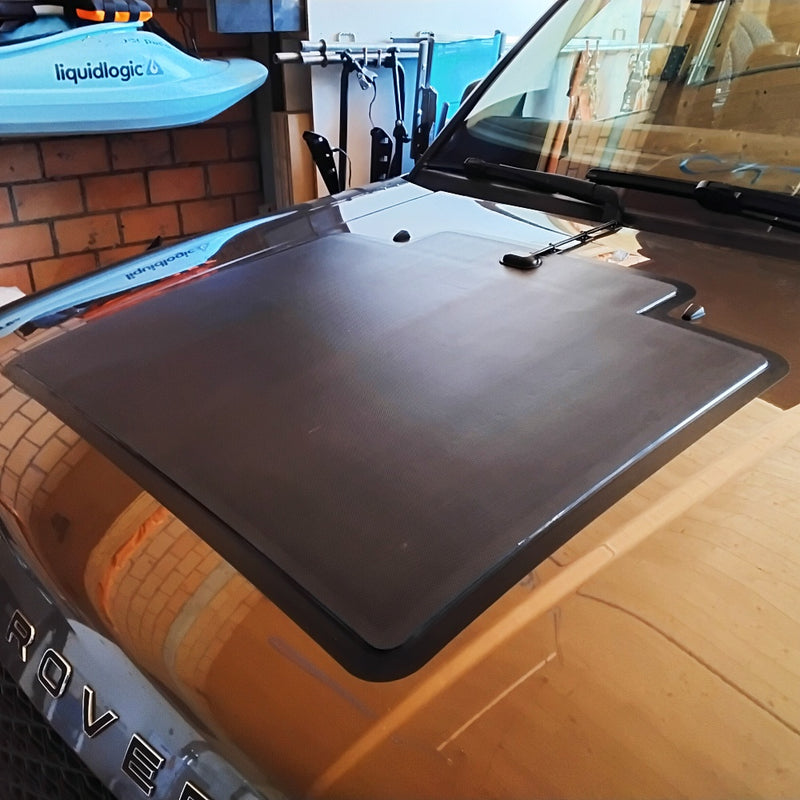 تحميل الصورة إلى عارض المعرض، Range-Rover-Sport-HSE-Lensun-95W-Hood-Bonnet-Flexible-Solar-Panel-1
