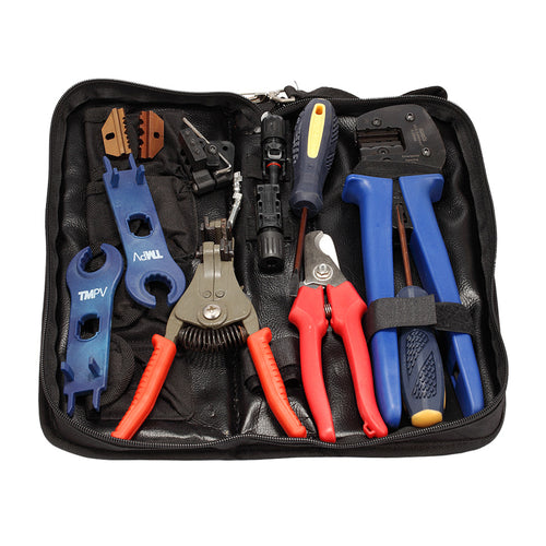 Solar Crimping Tools, Solar PV Tool Kits, Include Crimper Stripper Cutter Spanners